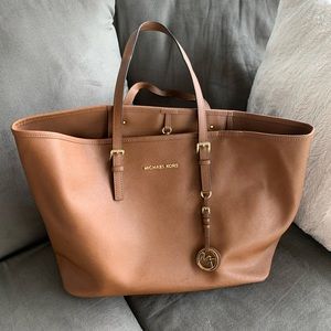 Michael Kors Leather Travel Tote Bag
